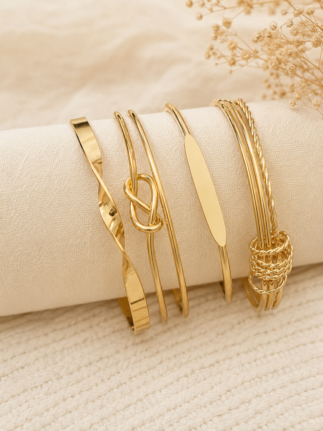 Minimal Luxe Bracelet Set of 5
