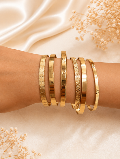 Classic Luxe Bangles - Set of 6