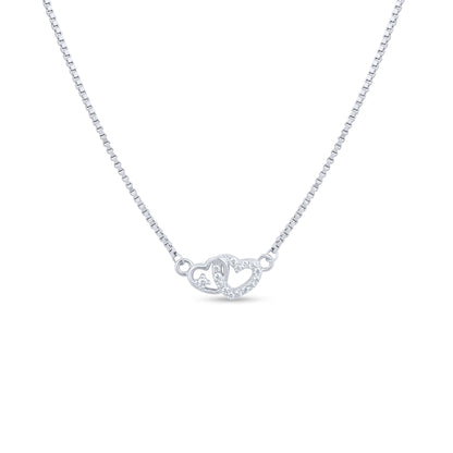 Linked Hearts Silver Pendant