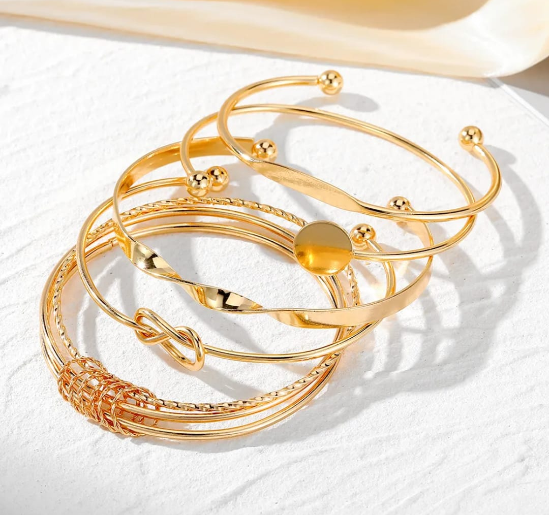 Minimal Luxe Bracelet Set of 5
